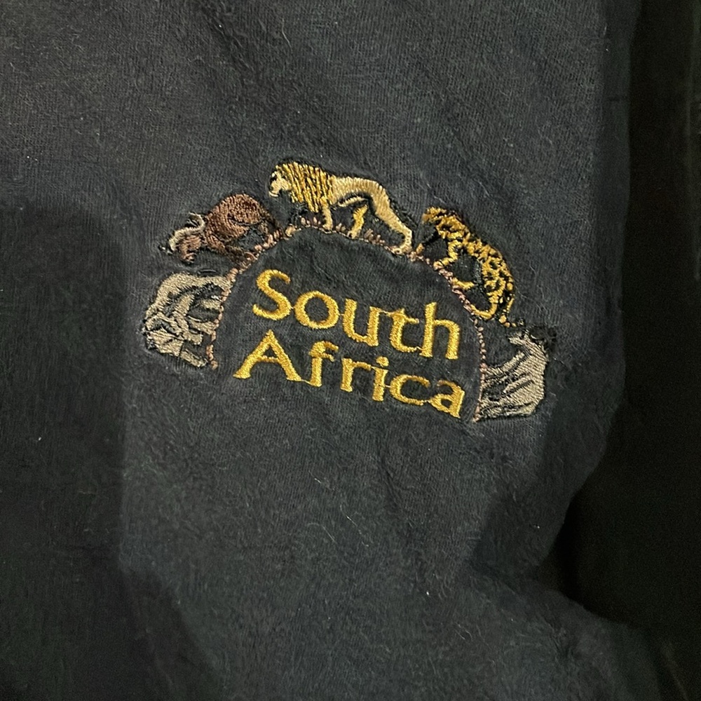 South Africa embroidery t-shirt, safari animals